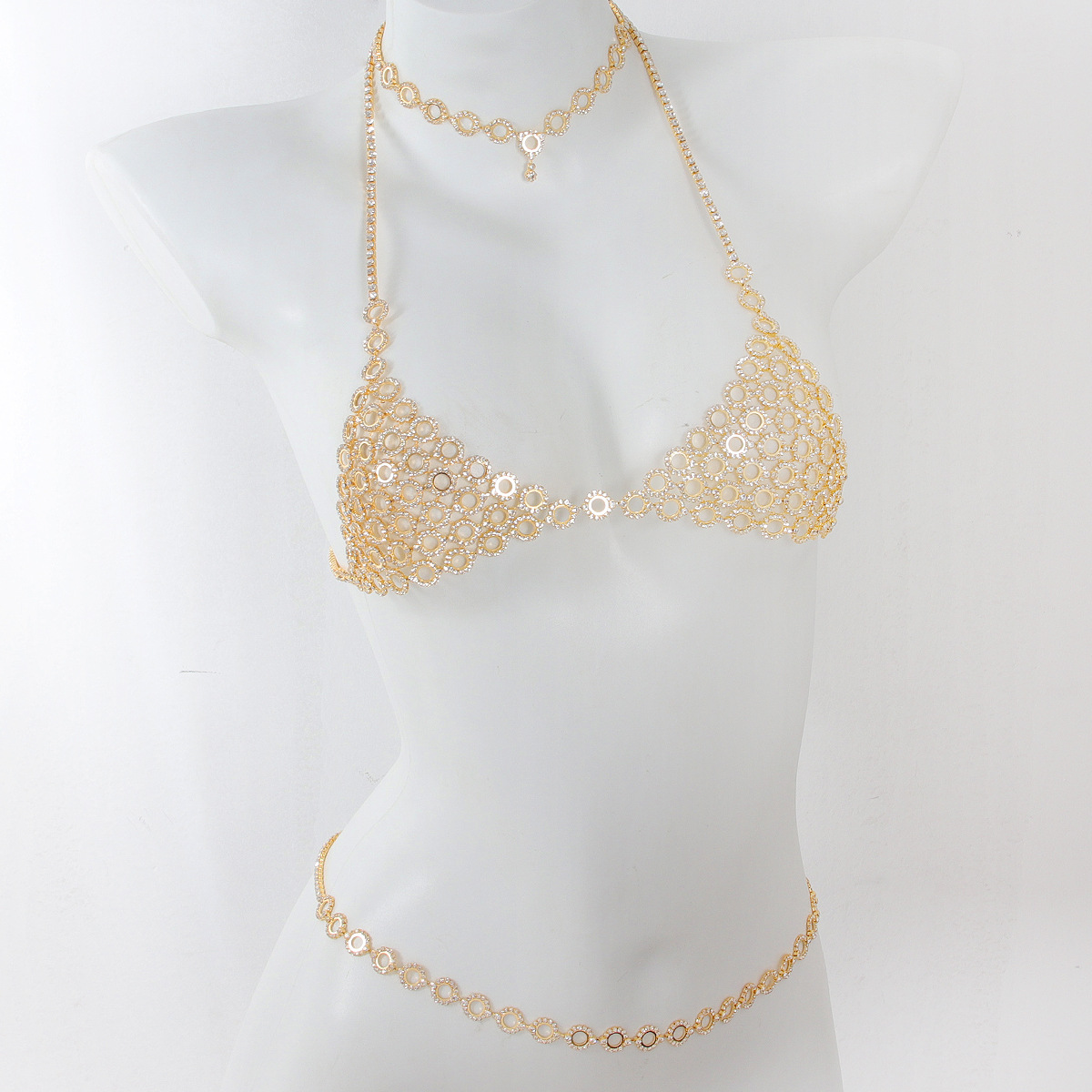 Body Jewelry Lot - Modische kreisförmige Spleißen leichte Luxus-Stil Strass