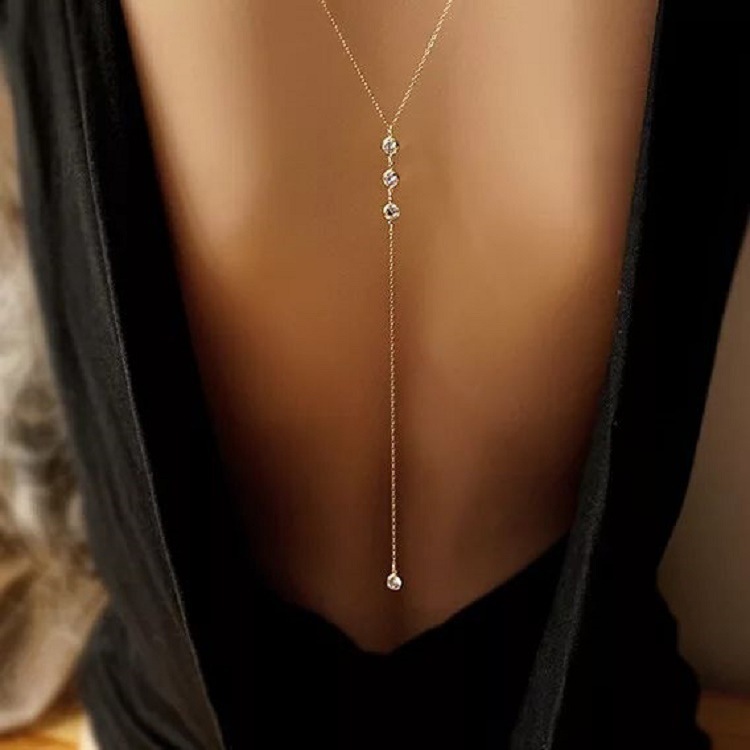 Body Jewelry Beach - Neue Strass Sexy frauen Zurück Kette