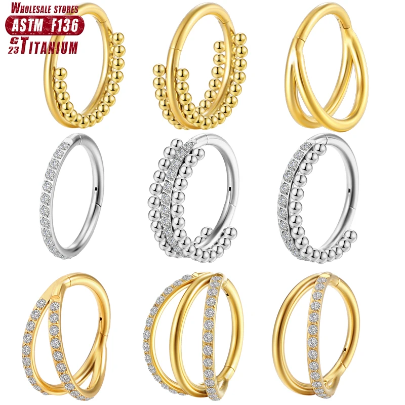 Septum Clicker Ring - F136 Titan Nasen Septum Ring Piercing