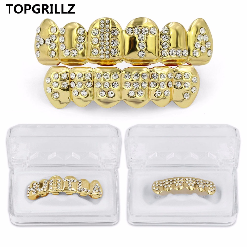 Body Jewelry Lot - TOPGRILLZ Gold Farbe Überzogen Iced Out