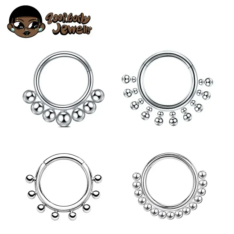 Septum Clicker Ring - ASTM F136 Titan Antiallergisch Septum Piercing