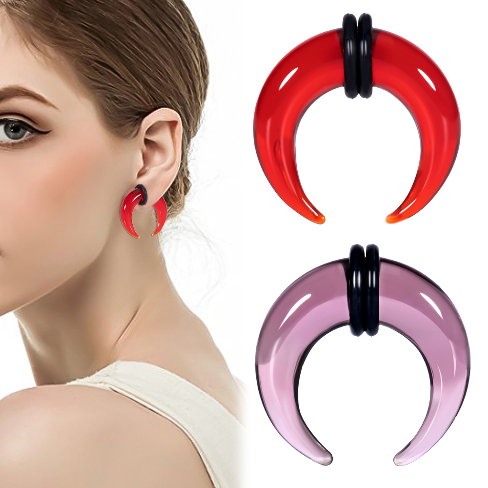 Septum Clicker Ring - Doearko 1 Stück modische, gemütliche Glas-Dehnungs-Sets,