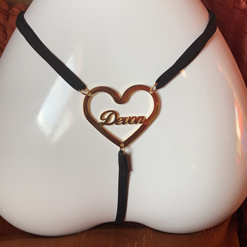 Body Jewelry Names - Sexy Taillen-Körperkette, individueller Herz-Namen-Anhänger, Schmuck, Edelstahl-Körperkette