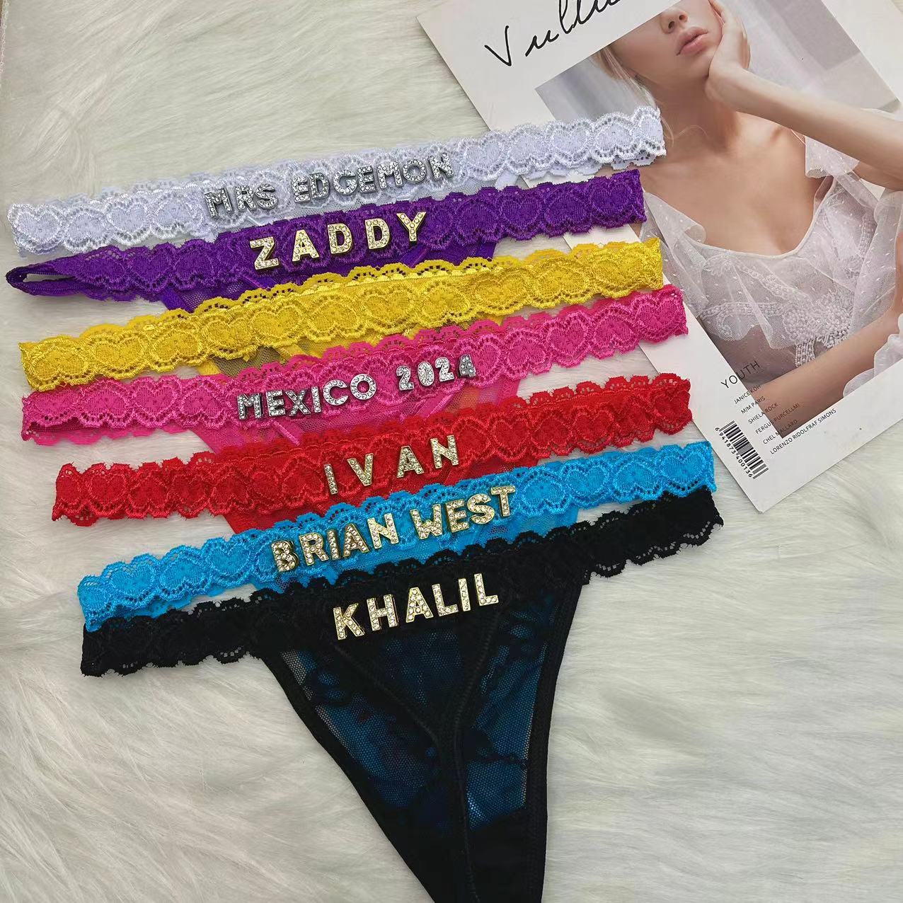 Body Jewelry Names - Benutzerdefinierte Tanga Höschen mit Namen DIY