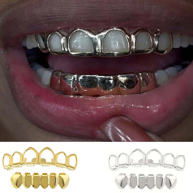 Body Jewelry Lot - Ein Set modischer Hip-Hop-Zahnschmuck mit sechs