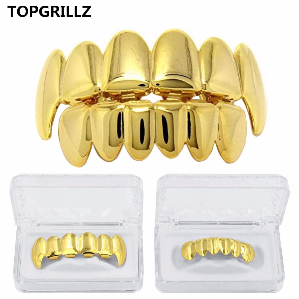 Body Jewelry Lot - TOPGRILLZ Neue Passform, Roségoldfarben plattiert, Hip-Hop-Zähne,