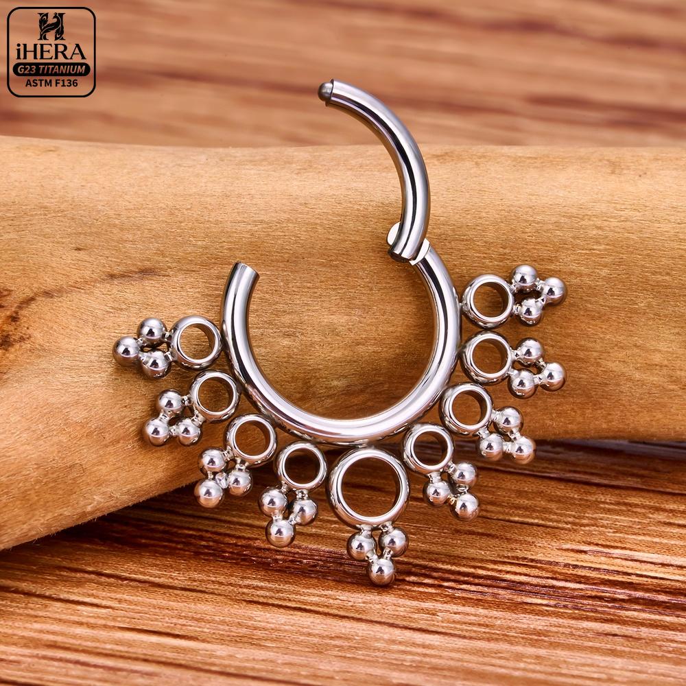 ASTM F136 Titan Luxus CZ Einge – Septum Clicker Ring Bewertung und Preis