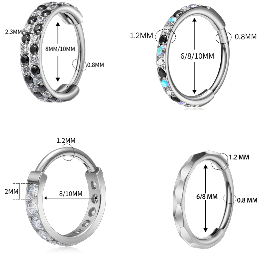 G23 Titan Facettierter CZ Segm – Septum Clicker Ring Bewertung und Preis