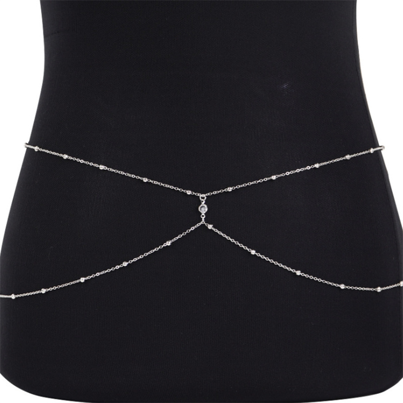 Klare Strass Perlen Bauch kett – Body Jewelry Outfit Bewertung und Preis