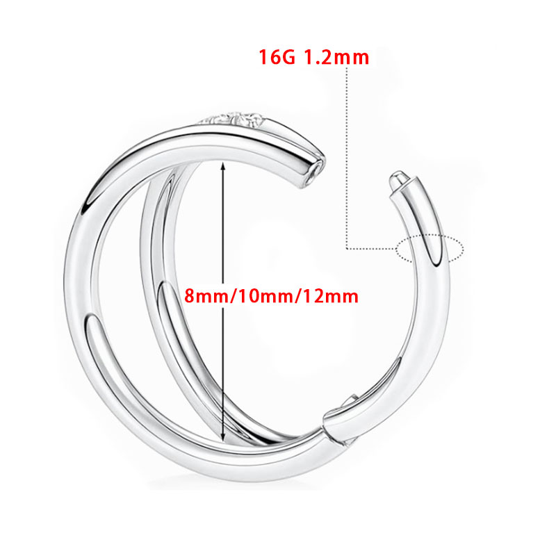 ASTM F136 Titan 16G Mond Nasen – Septum Clicker Ring Bewertung und Preis