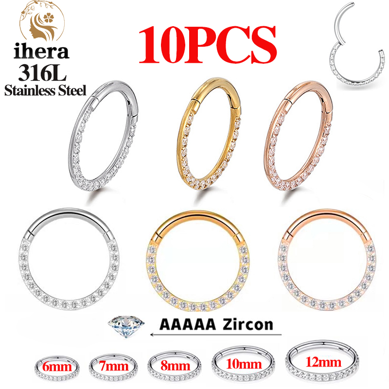 1/10 Stück Edelstahl Nasenring – Septum Clicker Ring Bewertung und Preis