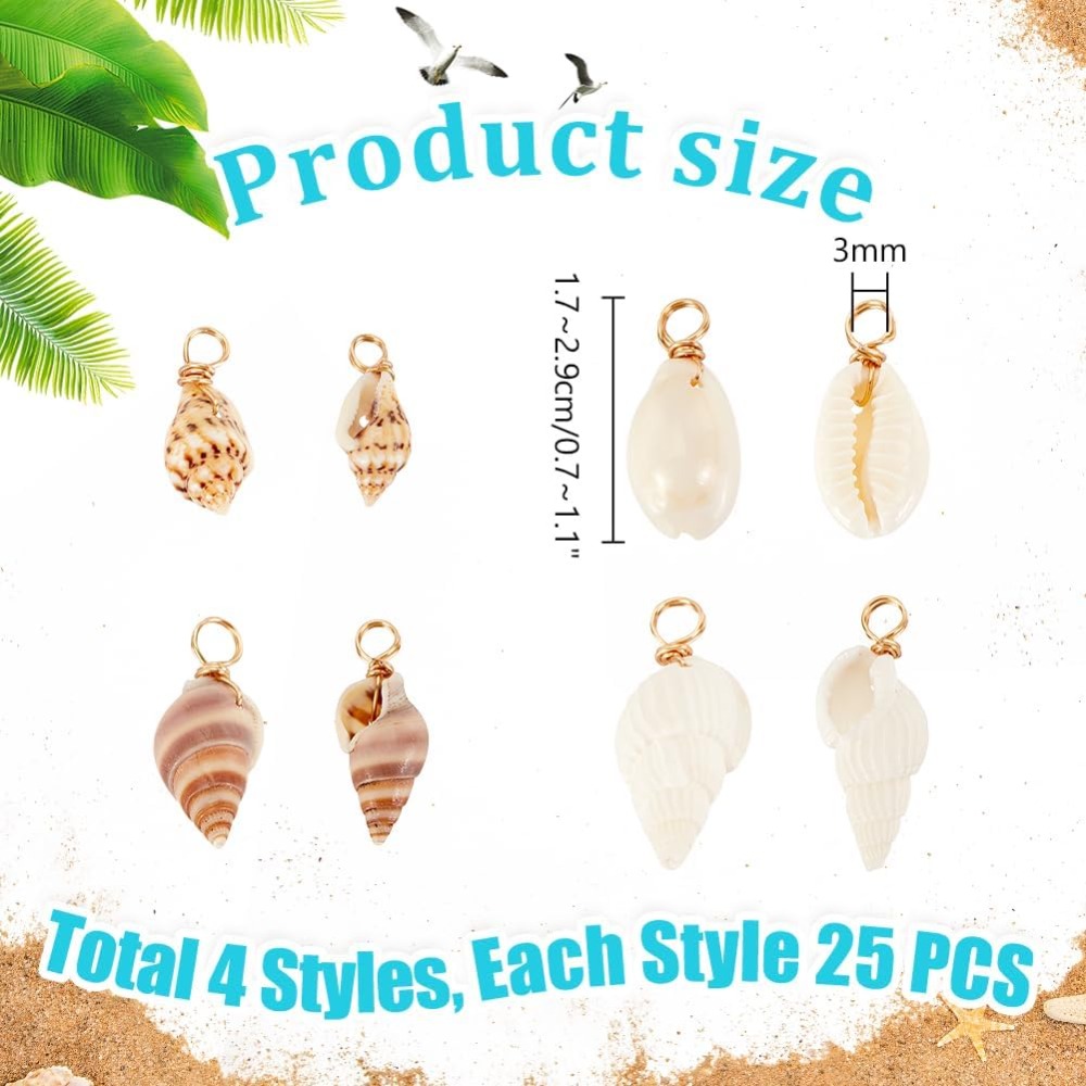 100 Stück 4 Stile natürliche M – Body Jewelry Beach Bewertung und Preis