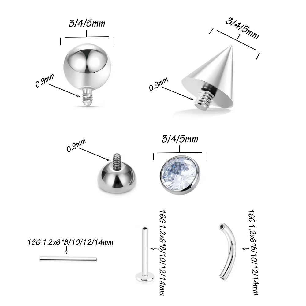 10/30/40 Stück F136 Titan-Inne – Body Jewelry Universe Bewertung und Preis