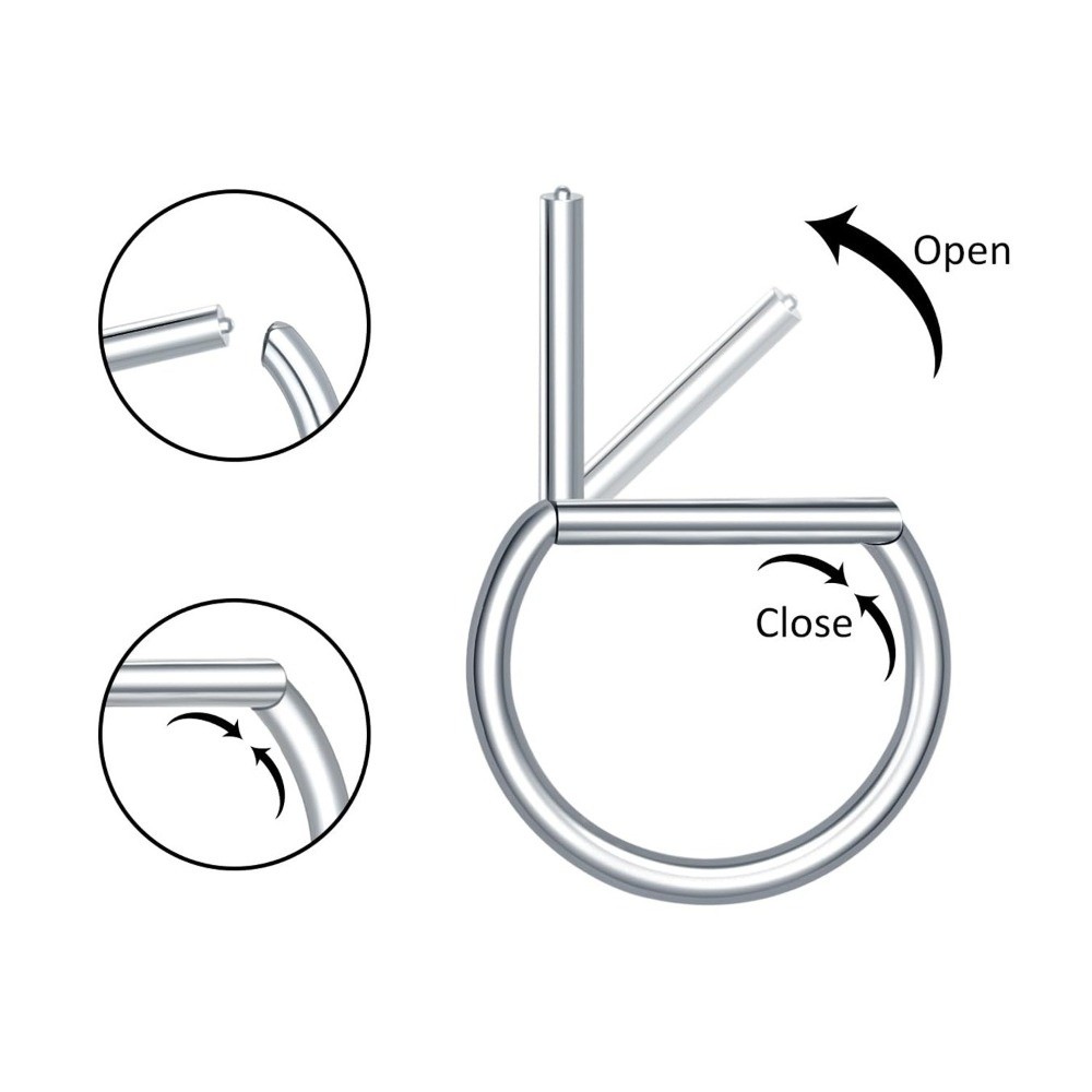 ASTM F136 Titan Septum Ring CZ – Septum Clicker Ring Bewertung und Preis